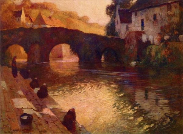 Washerwomen Of Quimperlé by Georges Ames Aldrich