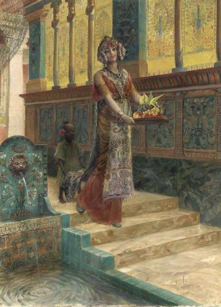 An Eastern Beauty by Georges Antoine Rochegrosse Oil Painting Reproductions