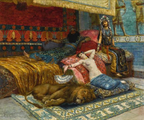Georges Antoine Rochegrosse The Slave And The Lion