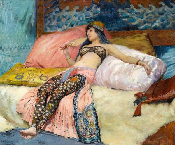 Georges Antoine Rochegrosse Portrait Of Sarah Bernhardt (1844-1923)