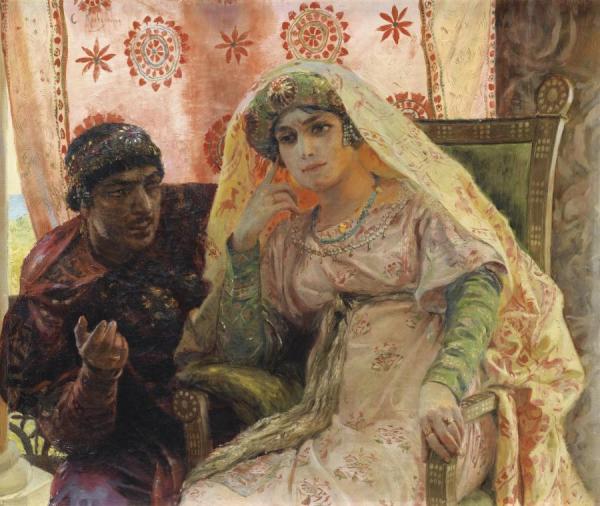 The Secret Discussion by Georges Antoine Rochegrosse