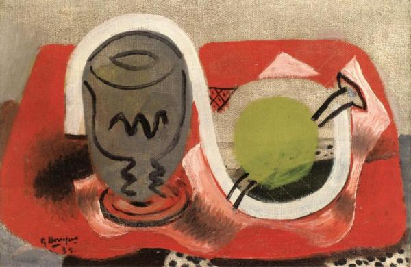 A Red Tablecloth by Georges Braque Oil Painting Reproductions