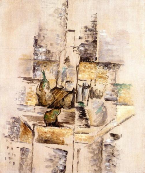 Bottle And Fruit by Georges Braque Oil Painting Reproductions