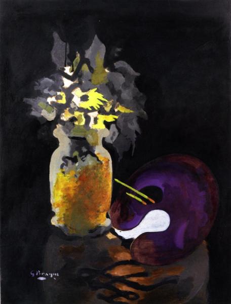 Bouquet And Pallet by Georges Braque
