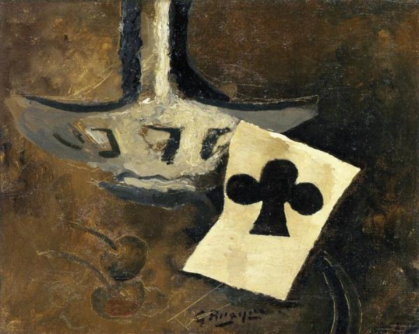 Carafe And The Ace Of Clubs by Georges Braque Oil Painting Reproductions