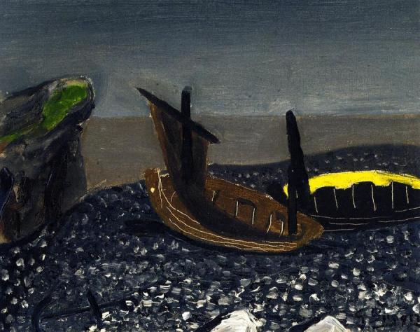 Cliff With Two Beached Boats by Georges Braque Oil Painting Reproductions