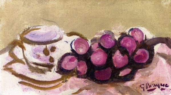 Cup And Grapes by Georges Braque