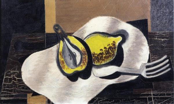 Fruit And Fork by Georges Braque