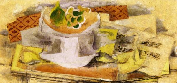 Fruit Bowl And Score by Georges Braque