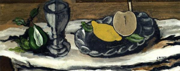 Glass And Fruit by Georges Braque Oil Painting Reproductions