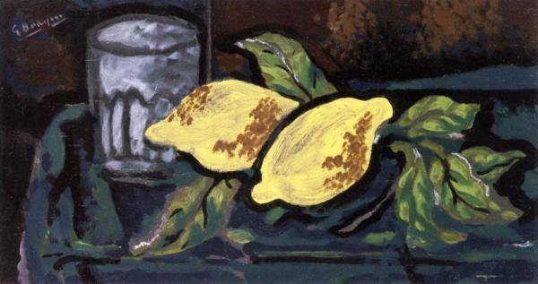 Glass And Lemons by Georges Braque