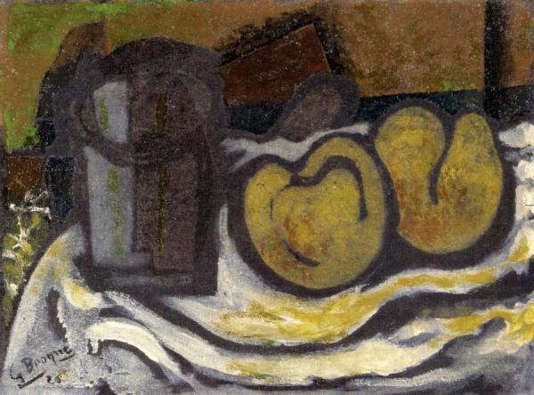 Glass And Two Fruit by Georges Braque Oil Painting Reproductions