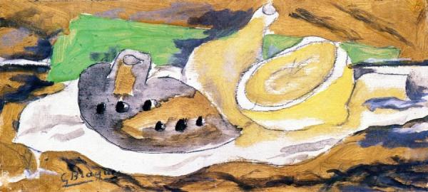 Lemon, Okarina And Fig by Georges Braque Oil Painting Reproductions