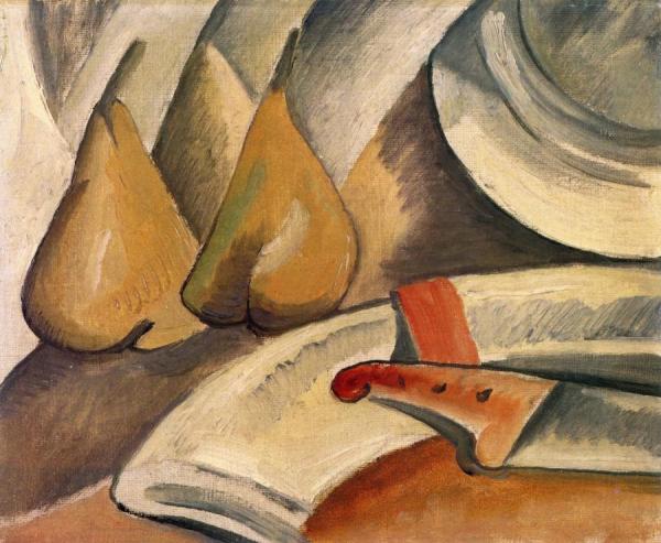 Napkin, Knife, And Pears by Georges Braque Oil Painting Reproductions
