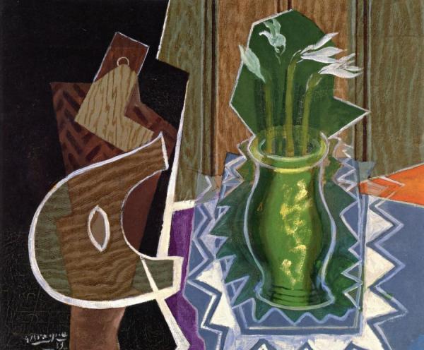 Pallet And Vase Of Narcissus by Georges Braque Oil Painting Reproductions