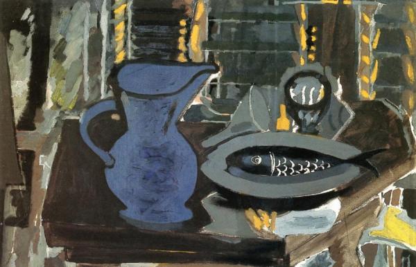 Pot And Fish by Georges Braque
