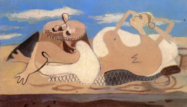 Reclining Nude With Pedestal by Georges Braque Oil Painting Reproductions