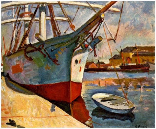 Ship At Le Havre by Georges Braque
