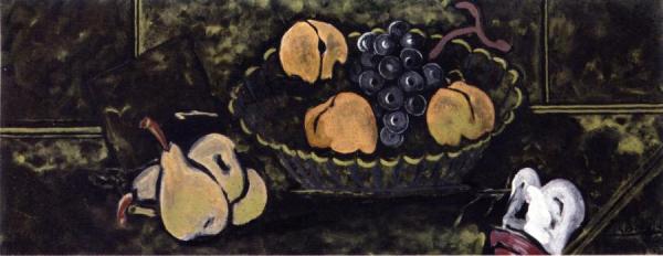 Still Life With A Basket Of Fruit by Georges Braque Oil Painting Reproductions
