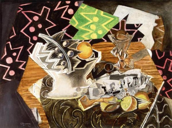 Still Life With Fruit Dish by Georges Braque