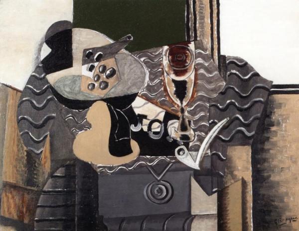 Still Life With Glass by Georges Braque
