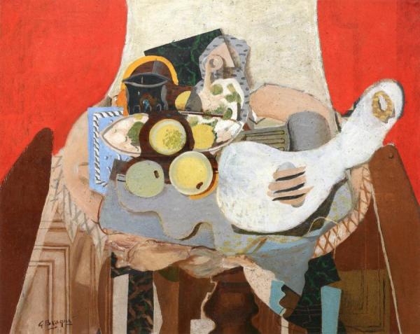 Still Life With Guitar by Georges Braque Oil Painting Reproductions