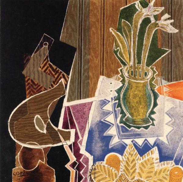 Stool, Vase, Palette by Georges Braque