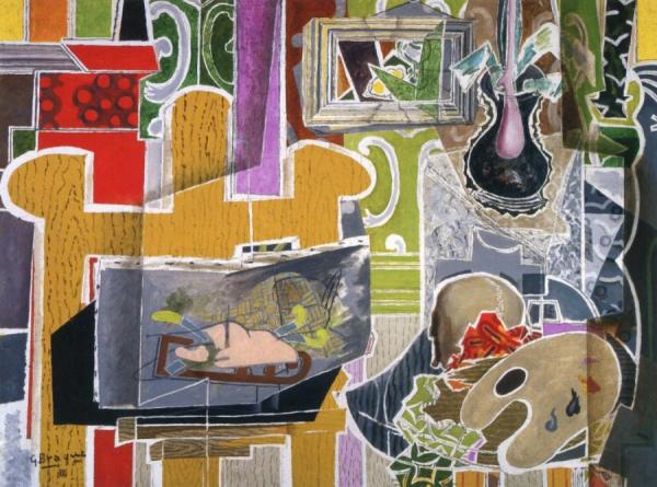 Studio With Black Vase by Georges Braque Oil Painting Reproductions