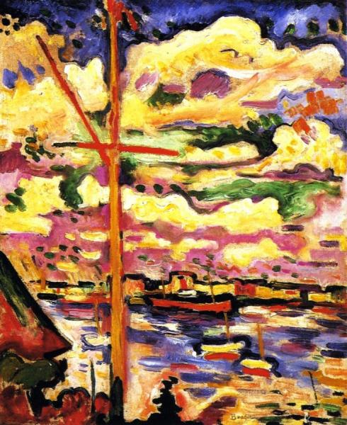 The Mast, The Port Of Antwerp by Georges Braque