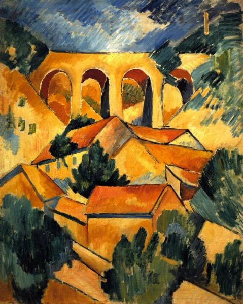 The Viaduct At L'estaque by Georges Braque
