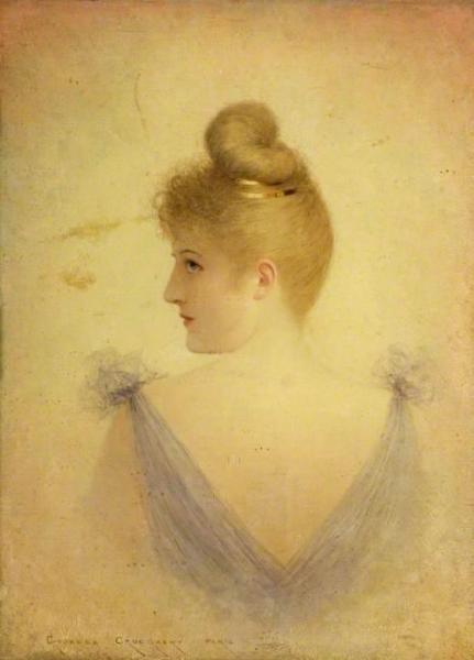 A Blonde by Georges Croegaert Oil Painting Reproductions