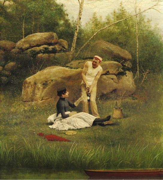 A Quiet Drink by Georges Croegaert Oil Painting Reproductions