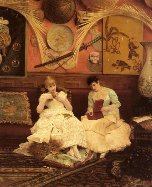 A Quiet Moment by Georges Croegaert Oil Painting Reproductions