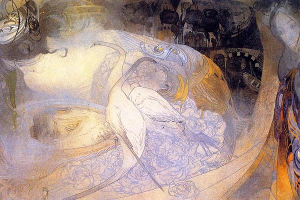 Swan Lake by Georges De Feure Oil Painting Reproductions