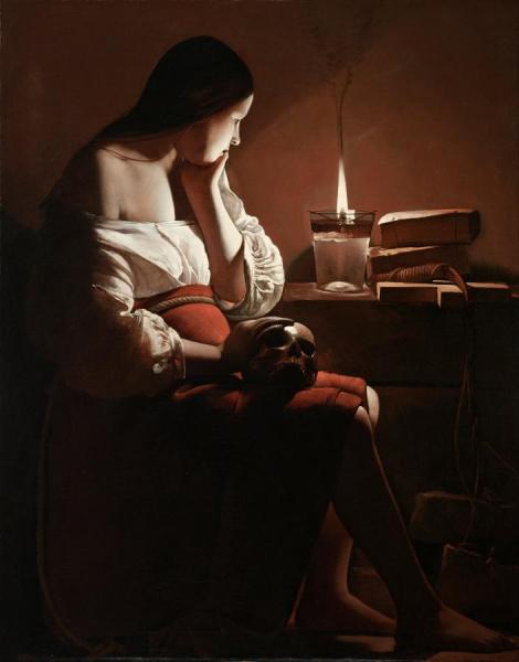 The Magdalen With The Smoking Flame by Georges De La Tour