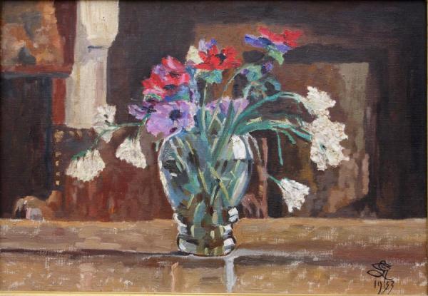 Anemones In A Vase by Georges Emile Lebacq