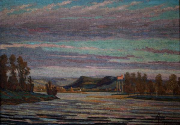 Dordogne : Vue Sur Castelnau-bretenoux by Georges Emile Lebacq