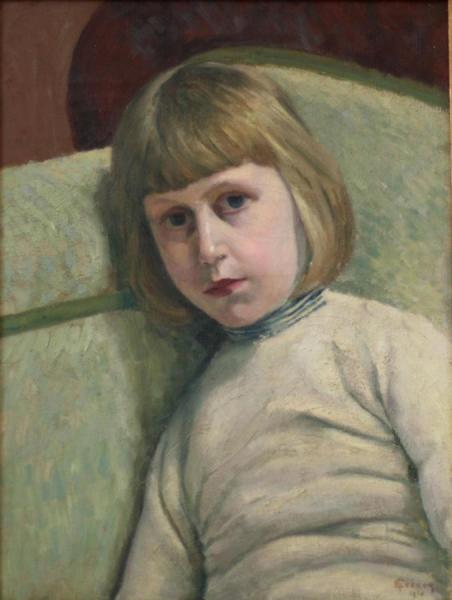 Portrait Of Georges Lebacq, The Artist's Son by Georges Emile Lebacq