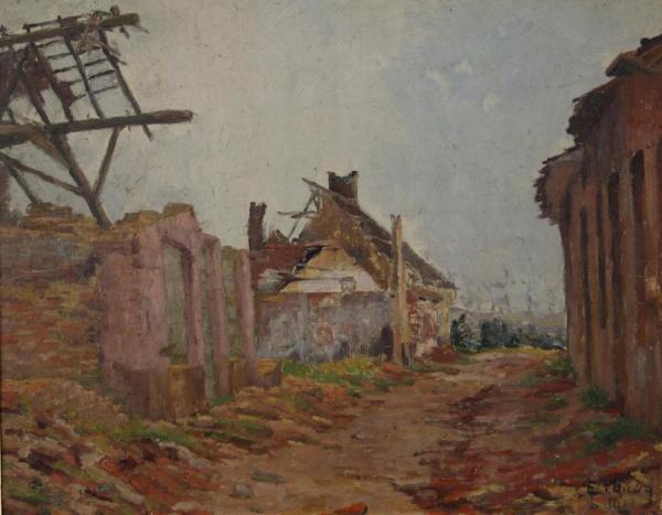 Ruins In Reninghe by Georges Emile Lebacq