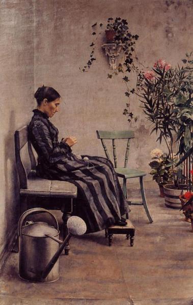 The Knitter by Georges Lemmen