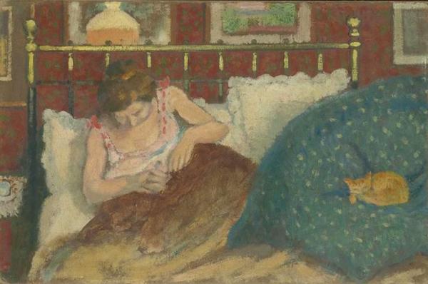 Woman With Cat by Georges Lemmen