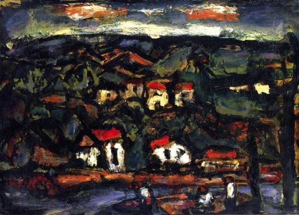 Animated Landscape by Georges Rouault Oil Painting Reproductions
