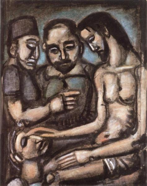 Christ Healing The Blind by Georges Rouault Oil Painting Reproductions