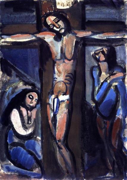 Christ On The Cross by Georges Rouault