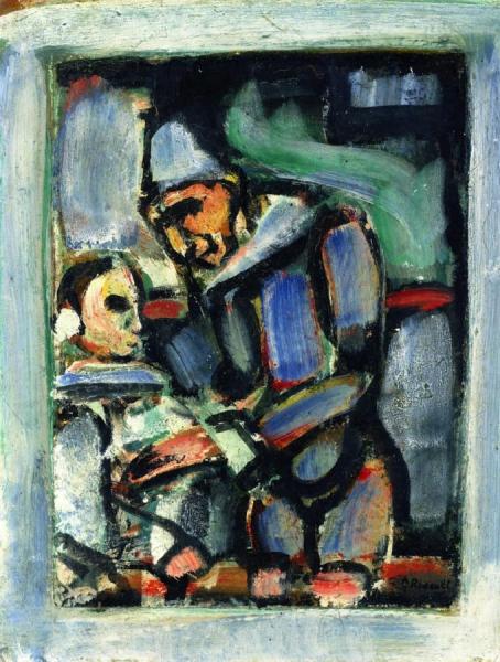 Clown And Child by Georges Rouault Oil Painting Reproductions