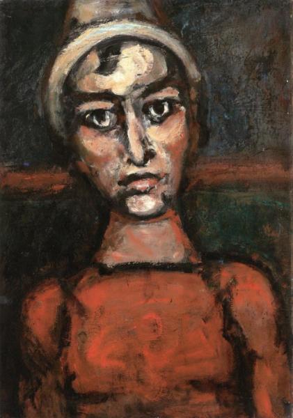 Clown In A Red Jersey by Georges Rouault