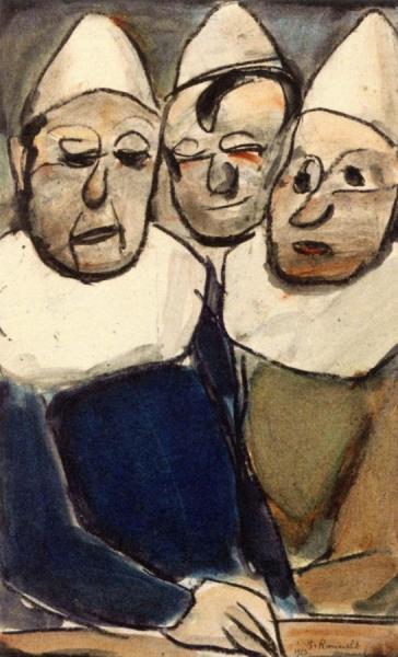 Clown Trio by Georges Rouault