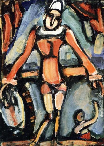 Clown With Bass Drum by Georges Rouault Oil Painting Reproductions