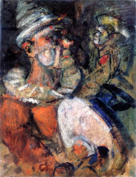Clown With Marionette by Georges Rouault