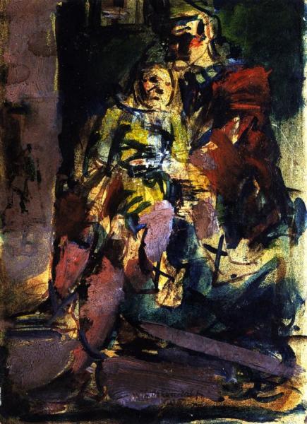 Father And Child by Georges Rouault